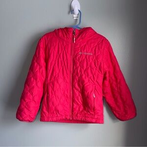 Columbia Girls Pink Quilted Hooded Jacket Size XXS